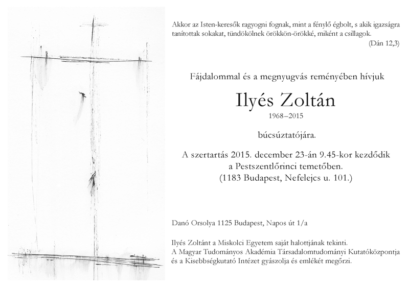 Dr. Ilyés Zoltán 1968-2015.